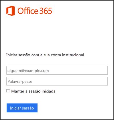 Iniciar sessão no Office 365 .